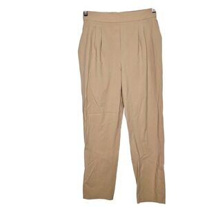 Lululemon Your True Trouser High Rise Pants Beech Wood Tan Womens 6 Pleated
